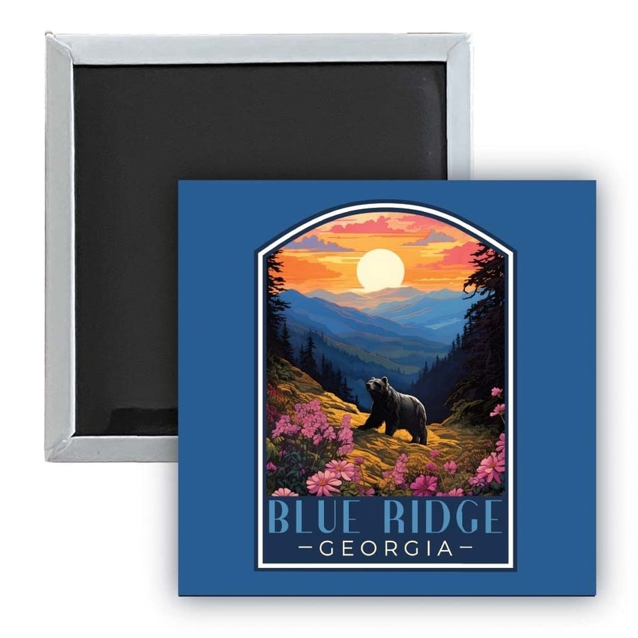 Blue Ridge Georgia B Souvenir 2.5 x 2.5-Inch Durable and Vibrant Decor Fridge Magnet Image 1