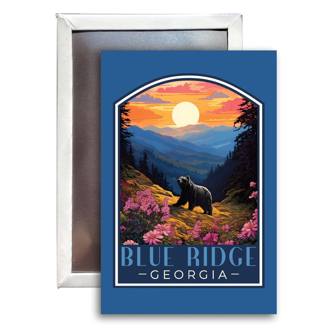 Blue Ridge Georgia B Souvenir Durable and Vibrant Decor Fridge Magnet 2.5"X3.5" Image 1