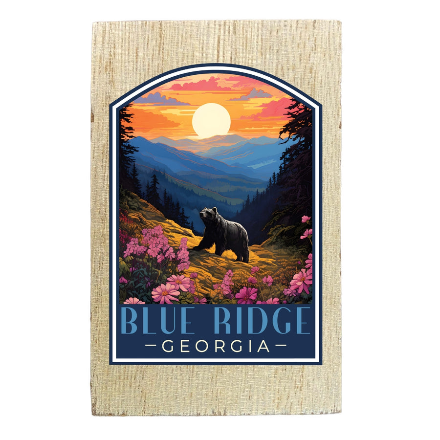 Blue Ridge Georgia Design B Souvenir Wooden 2" x 3" Fridge Magnet Image 1