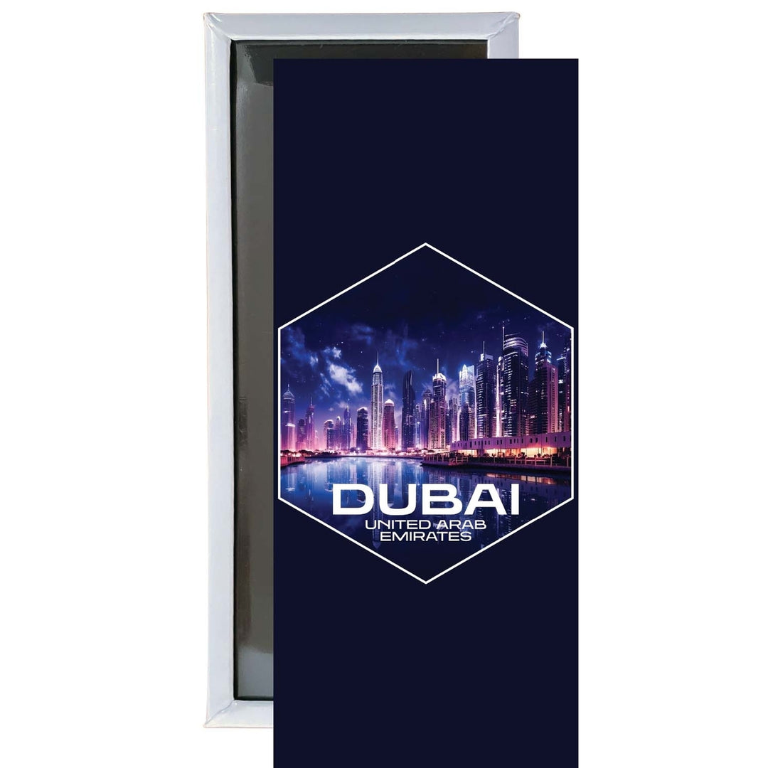 Dubai UAE A Souvenir Durable and Vibrant Decor Fridge Magnet 4.75 x 2 Inch Image 1