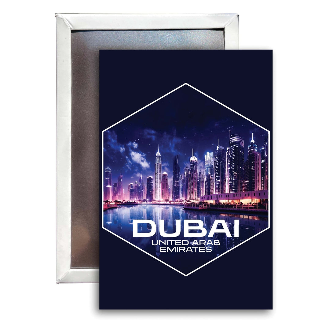 Dubai UAE A Souvenir Durable and Vibrant Decor Fridge Magnet 2.5"X3.5" Image 1