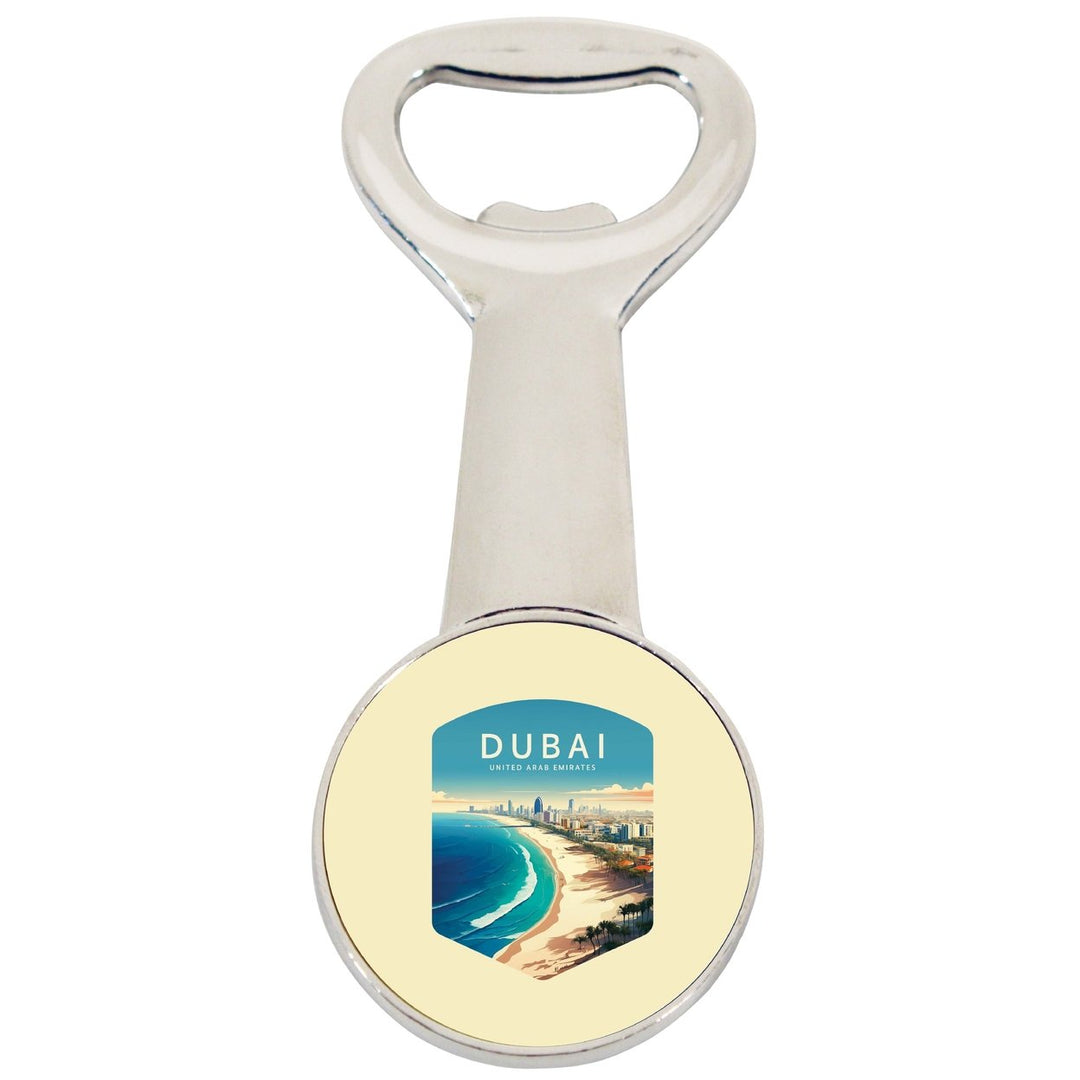 Dubai UAE Design B Souvenir Magnetic Bottle Opener Image 1