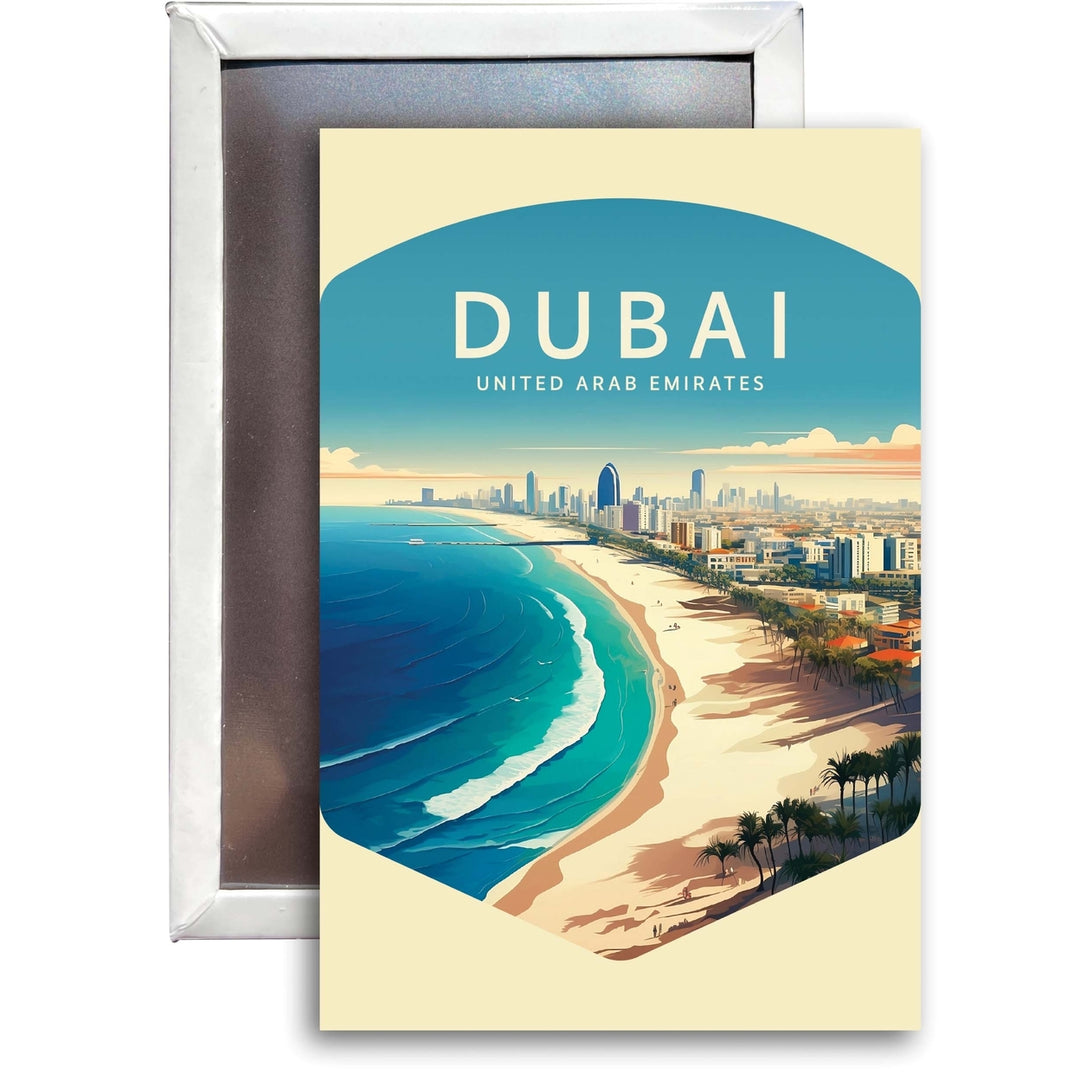 Dubai UAE B Souvenir 2x3-Inch Durable and Vibrant Decor Fridge Magnet Image 1