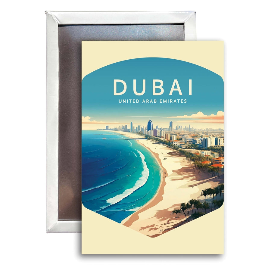 Dubai UAE B Souvenir Durable and Vibrant Decor Fridge Magnet 2.5"X3.5" Image 1