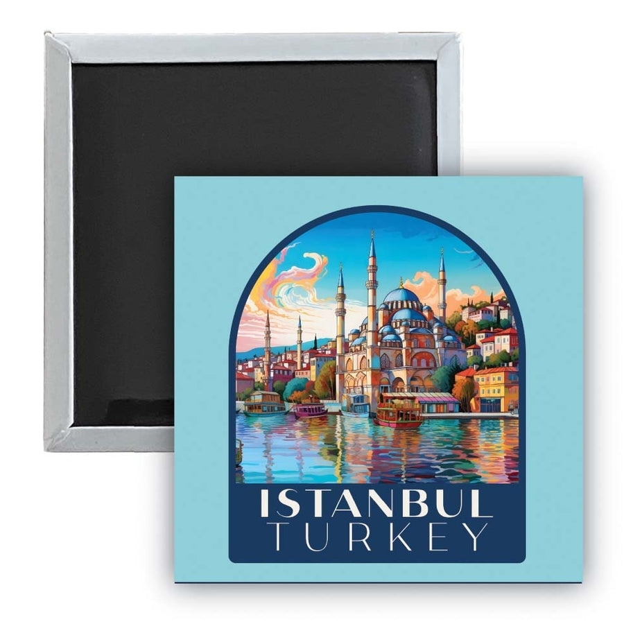 Istanbul Turkey A Souvenir 2.5 x 2.5-Inch Durable and Vibrant Decor Fridge Magnet Image 1