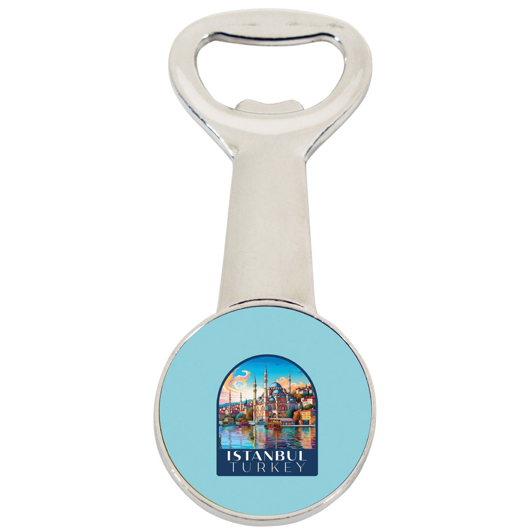 Istanbul Turkey Design A Souvenir Magnetic Bottle Opener Image 1