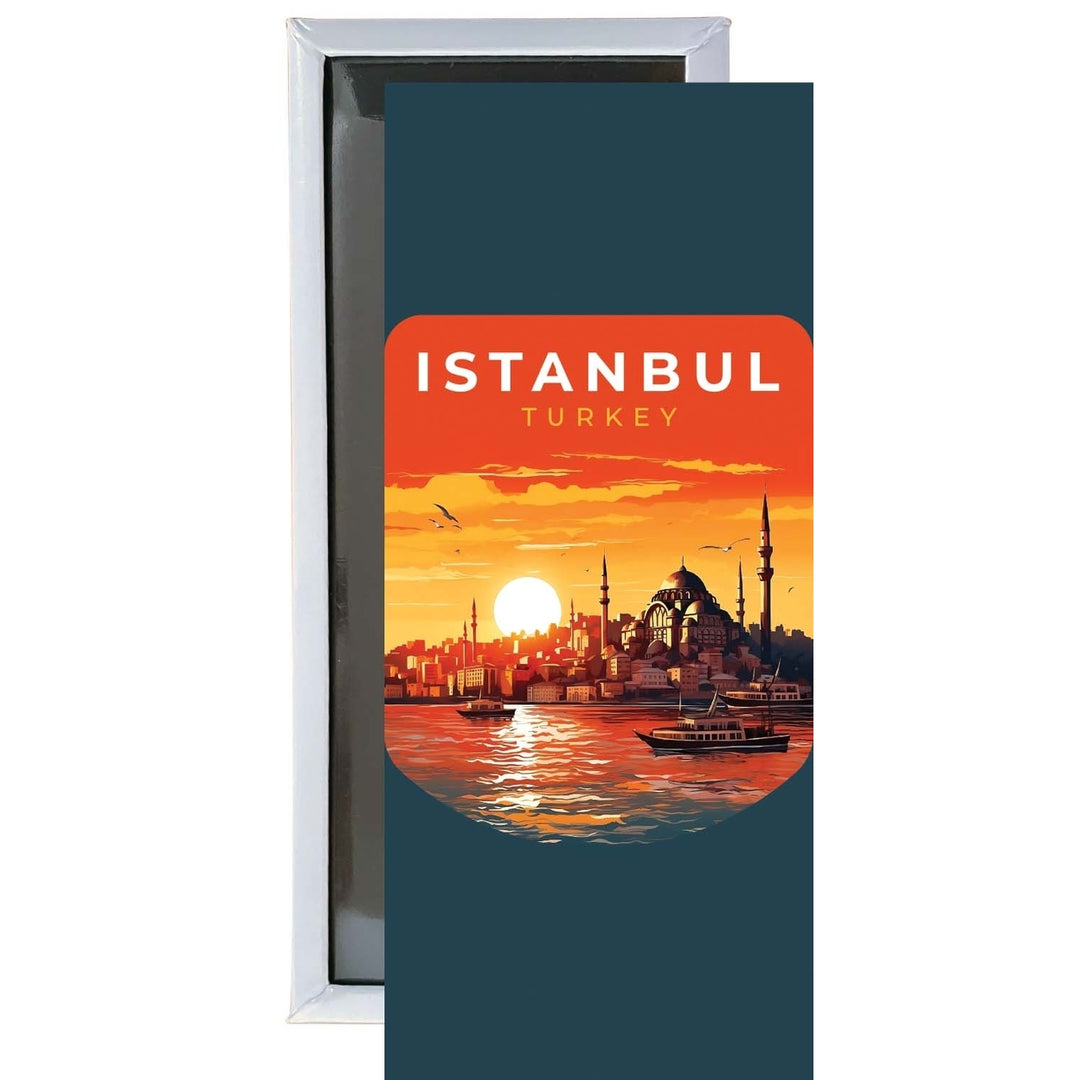 Istanbul Turkey B Souvenir Durable and Vibrant Decor Fridge Magnet 4.75 x 2 Inch Image 1