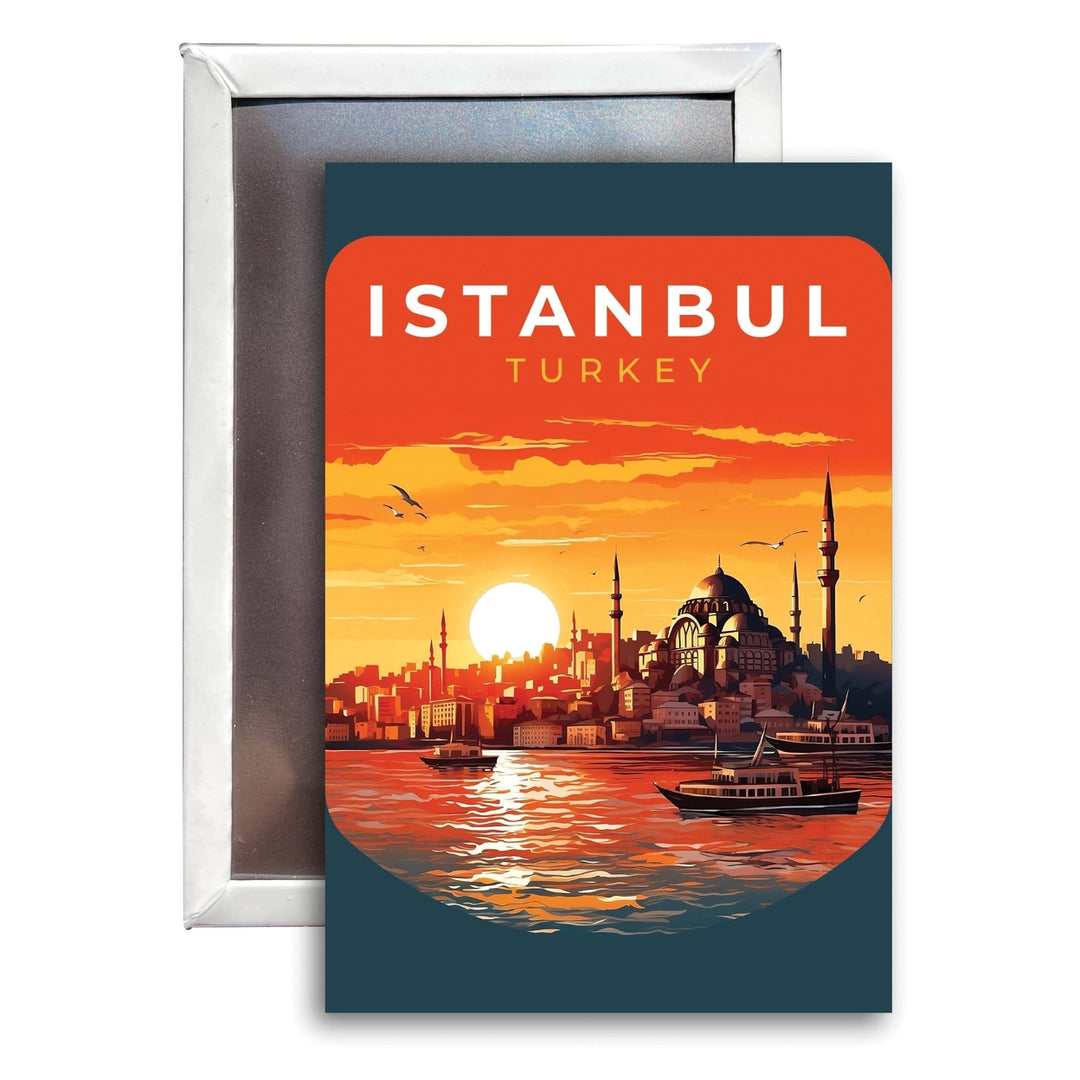 Istanbul Turkey B Souvenir Durable and Vibrant Decor Fridge Magnet 2.5"X3.5" Image 1