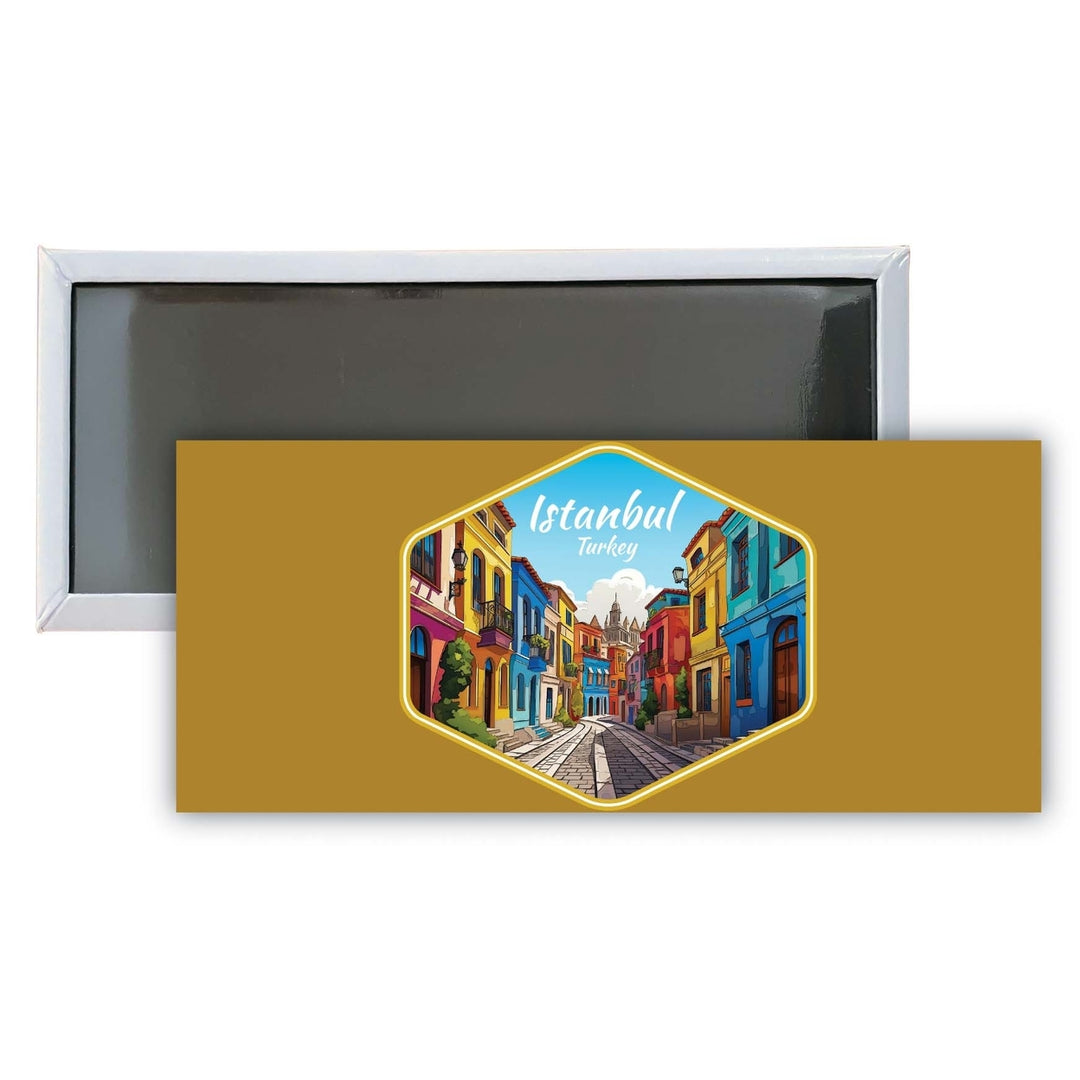 Istanbul Turkey C Souvenir Durable and Vibrant Decor Fridge Magnet 4.75 x 2 Inch Image 1