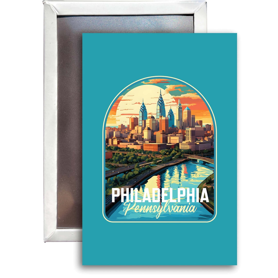 Philadelphia Pennsylvania A Souvenir 2x3-Inch Durable and Vibrant Decor Fridge Magnet Image 1