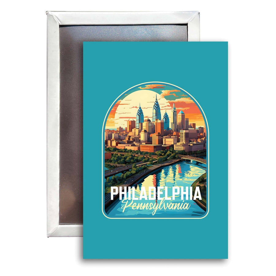 Philadelphia Pennsylvania A Souvenir Durable and Vibrant Decor Fridge Magnet 2.5"X3.5" Image 1