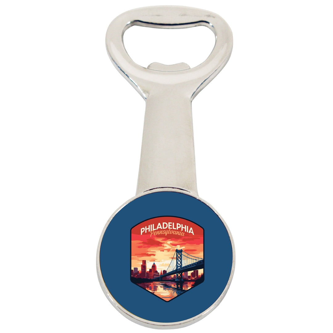 Philadelphia Pennsylvania Design B Souvenir Magnetic Bottle Opener Image 1