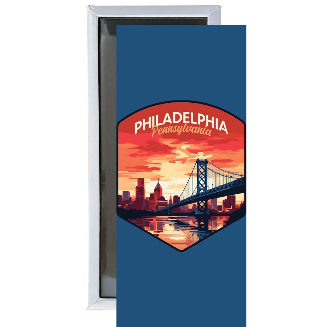 Philadelphia Pennsylvania B Souvenir Durable and Vibrant Decor Fridge Magnet 4.75 x 2 Inch Image 1