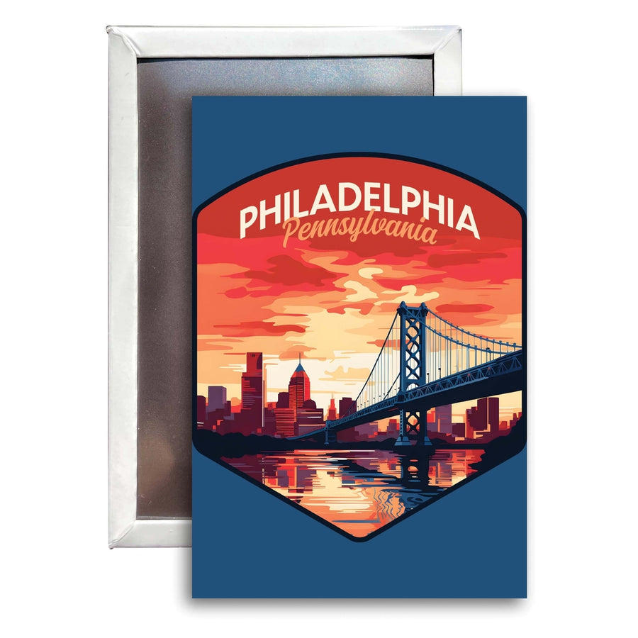 Philadelphia Pennsylvania B Souvenir Durable and Vibrant Decor Fridge Magnet 2.5"X3.5" Image 1