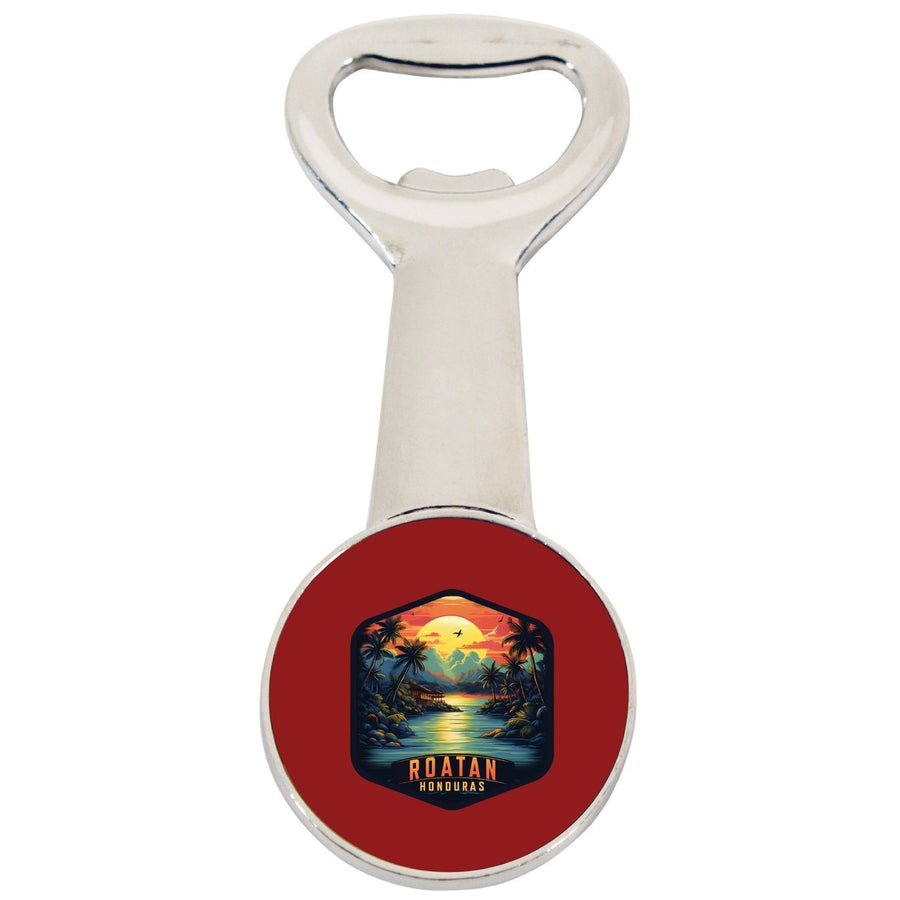 Roatan Honduras Design A Souvenir Magnetic Bottle Opener Image 1