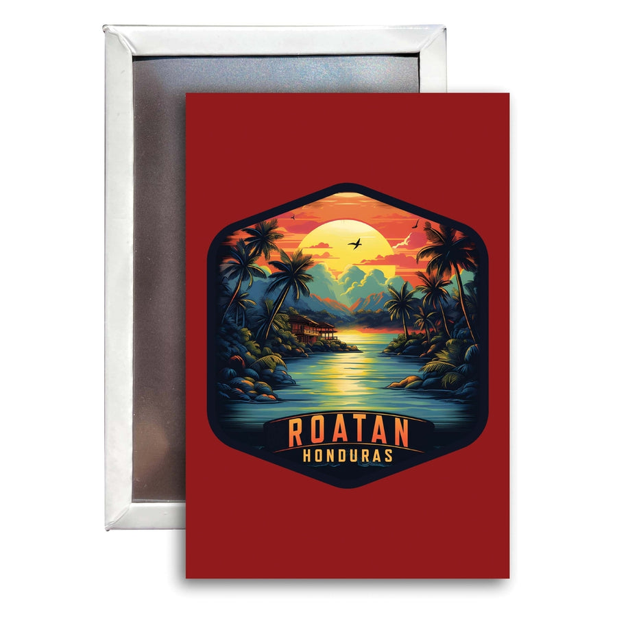 Roatan Honduras A Souvenir Durable and Vibrant Decor Fridge Magnet 2.5"X3.5" Image 1