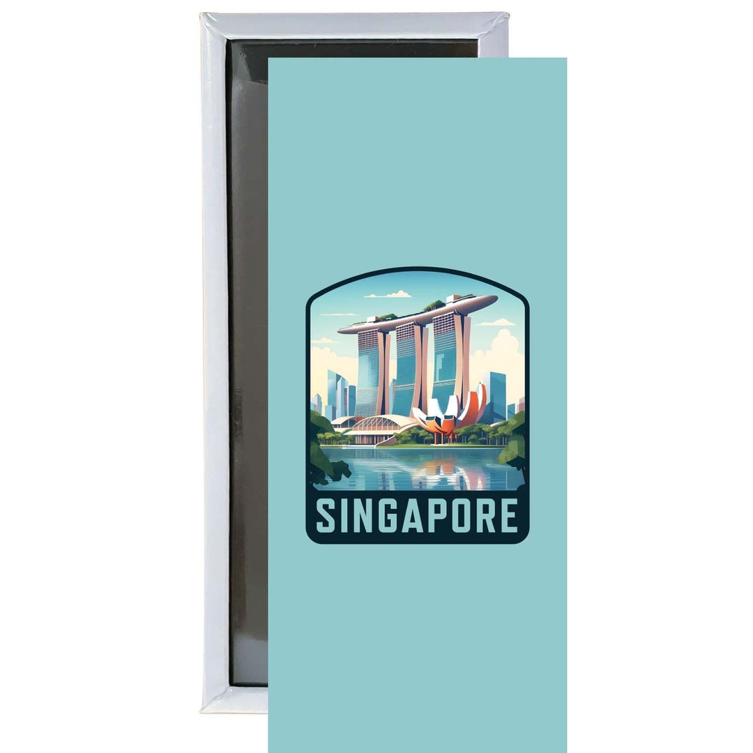 Singapore A Souvenir Durable and Vibrant Decor Fridge Magnet 4.75 x 2 Inch Image 1