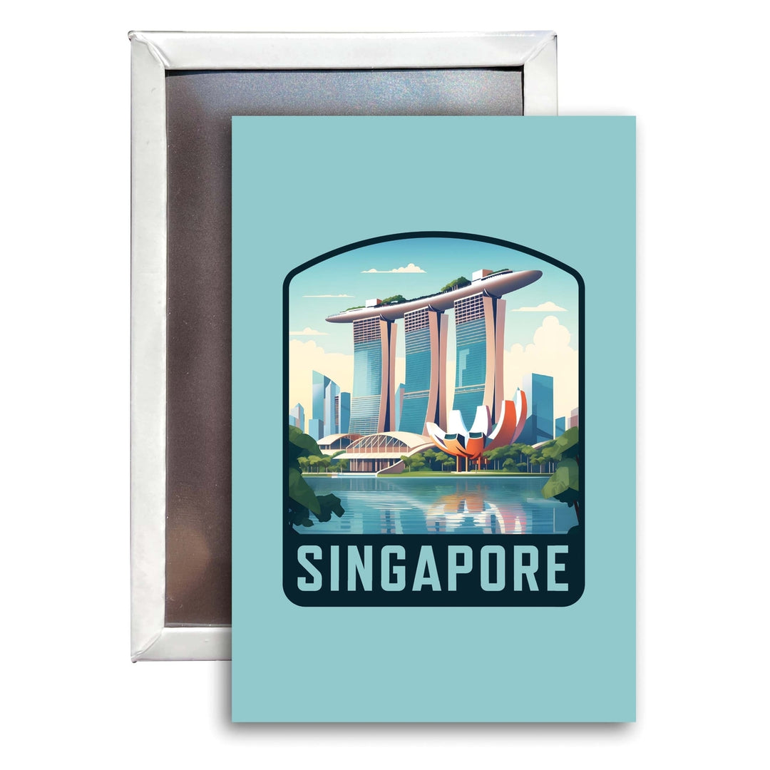 Singapore A Souvenir Durable and Vibrant Decor Fridge Magnet 2.5"X3.5" Image 1