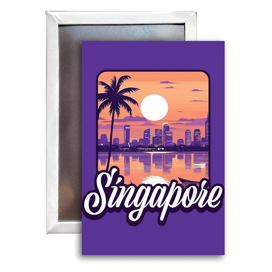 Singapore B Souvenir Durable and Vibrant Decor Fridge Magnet 2.5"X3.5" Image 1