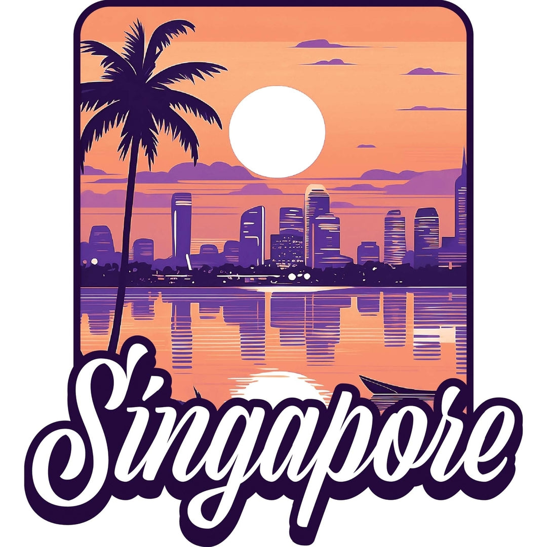 Singapore B Souvenir Memories Durable Vinyl Decal Sticker Image 1