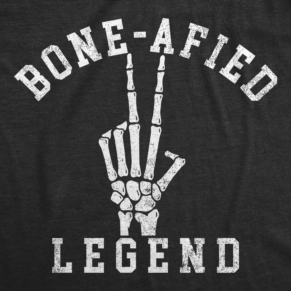 Womens Bone Afied Legend T Shirt Funny Halloween Skeleton Bones Superstar Joke Tee For Ladies Image 2