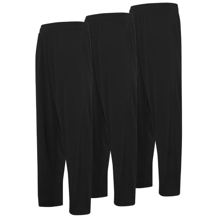 DARESAY Mens Joggers Quick-Dry Athletic Pants 3-Pack Elastic Waist with Pockets Image 10