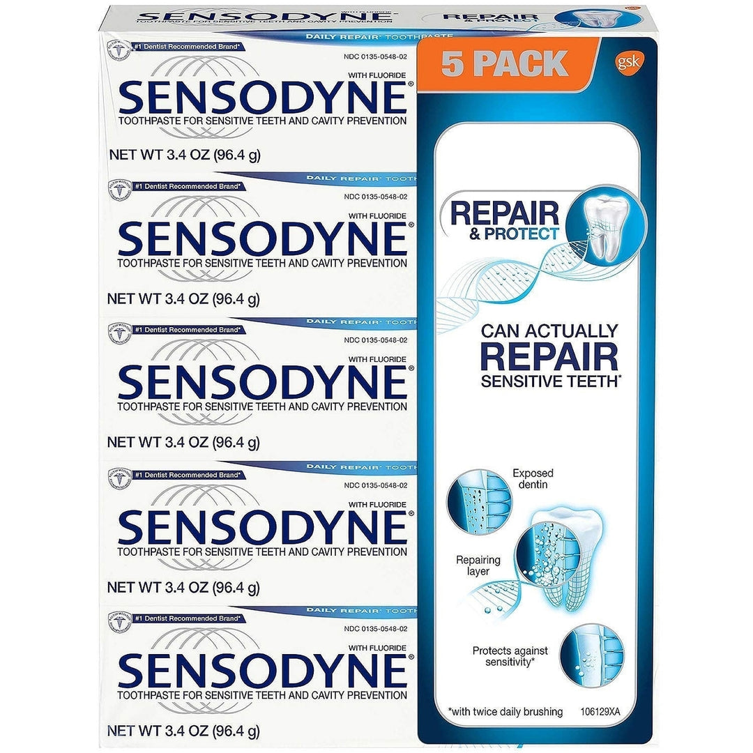 Sensodyne Repair and Protect3.4 ozShapePack of 5 Image 1