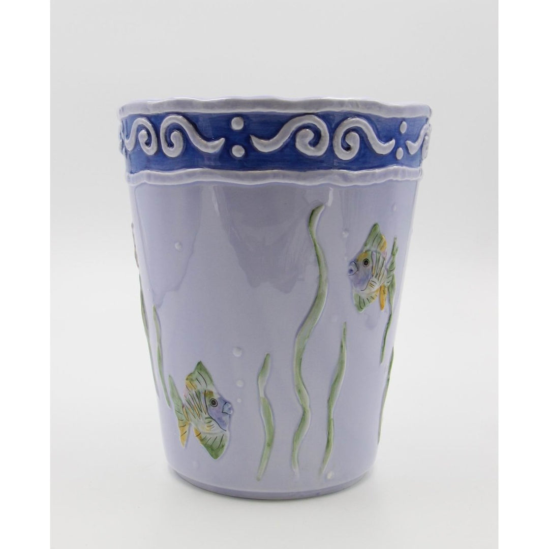 Ceramic Fish Theme Plant Pot 9.5in Image 3