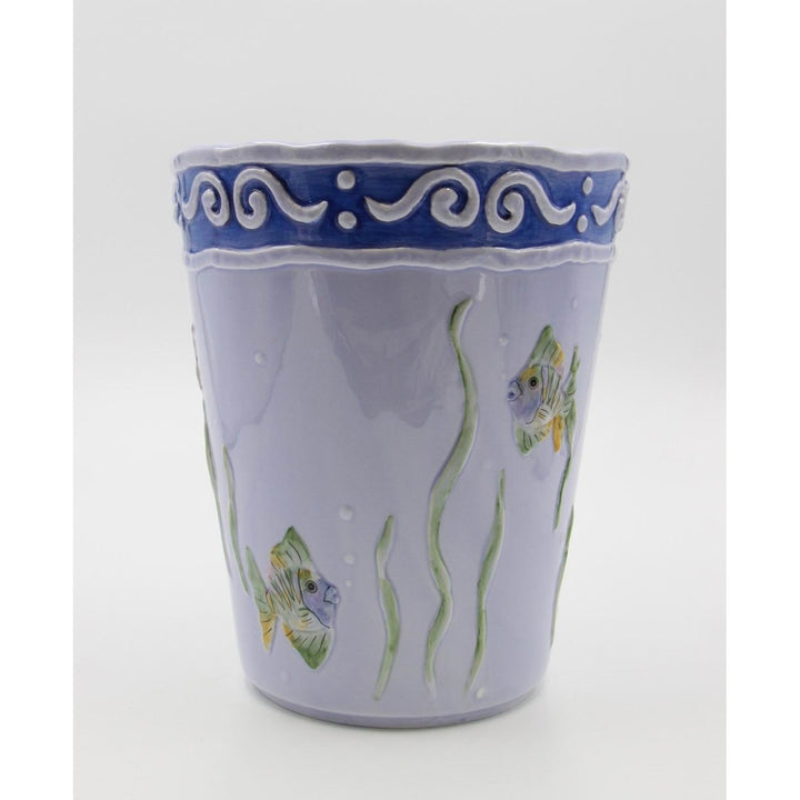 Ceramic Fish Theme Plant Pot 9.5in Image 3