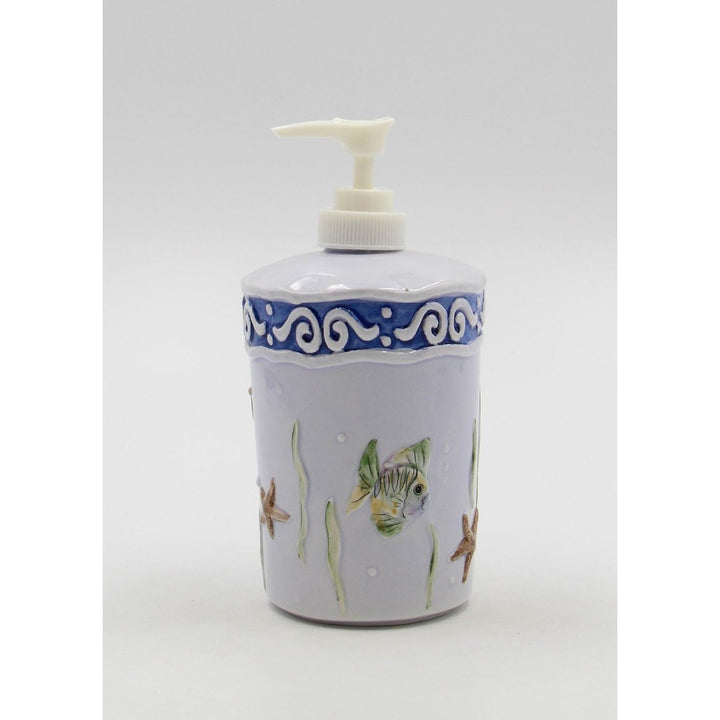 Ceramic Tropical Fish Soap PumpHome DcorVanity Dcor Image 3