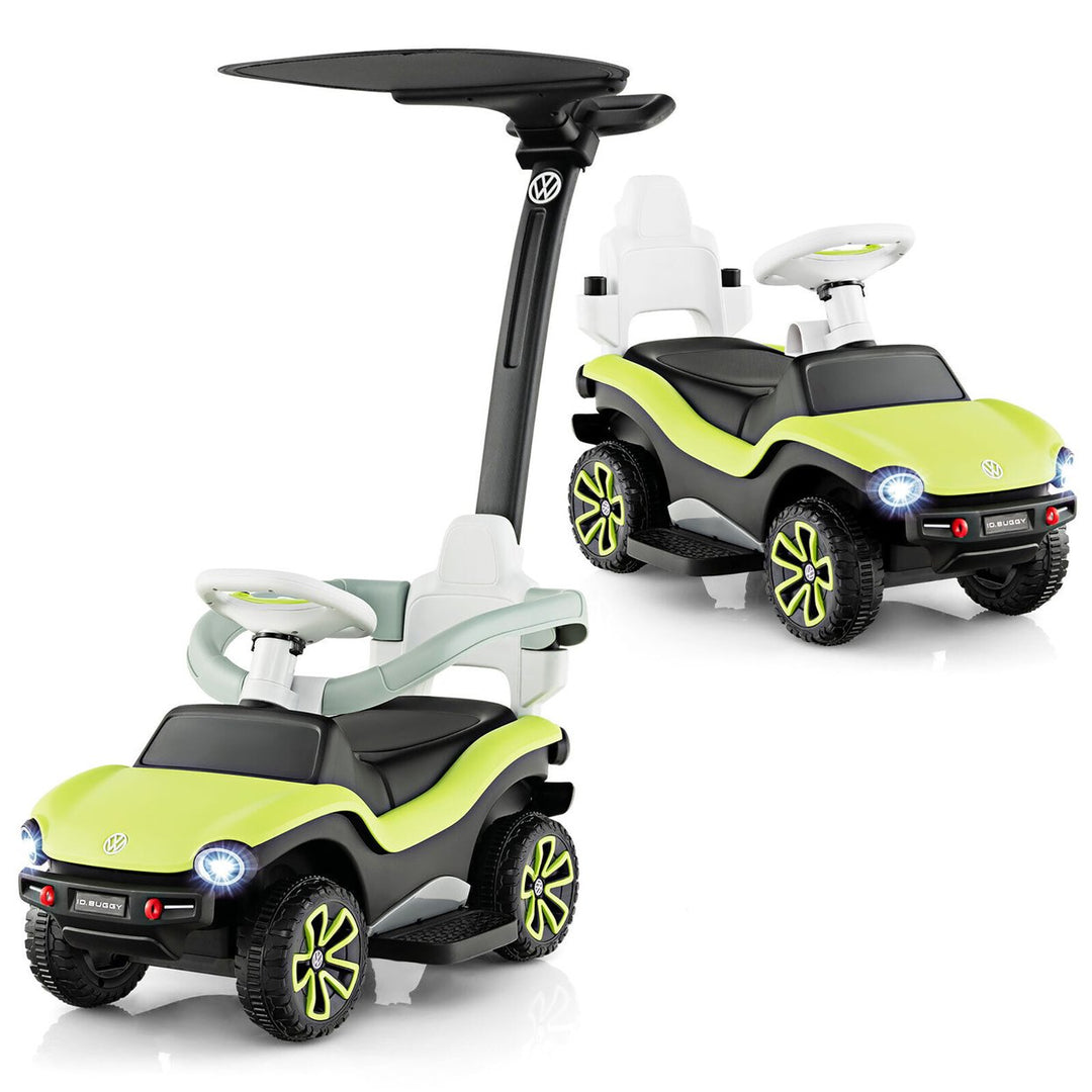 3-in-1 Licensed Volkswagen Kids Ride on Push Car Sliding Car w/ Music and Light Image 1