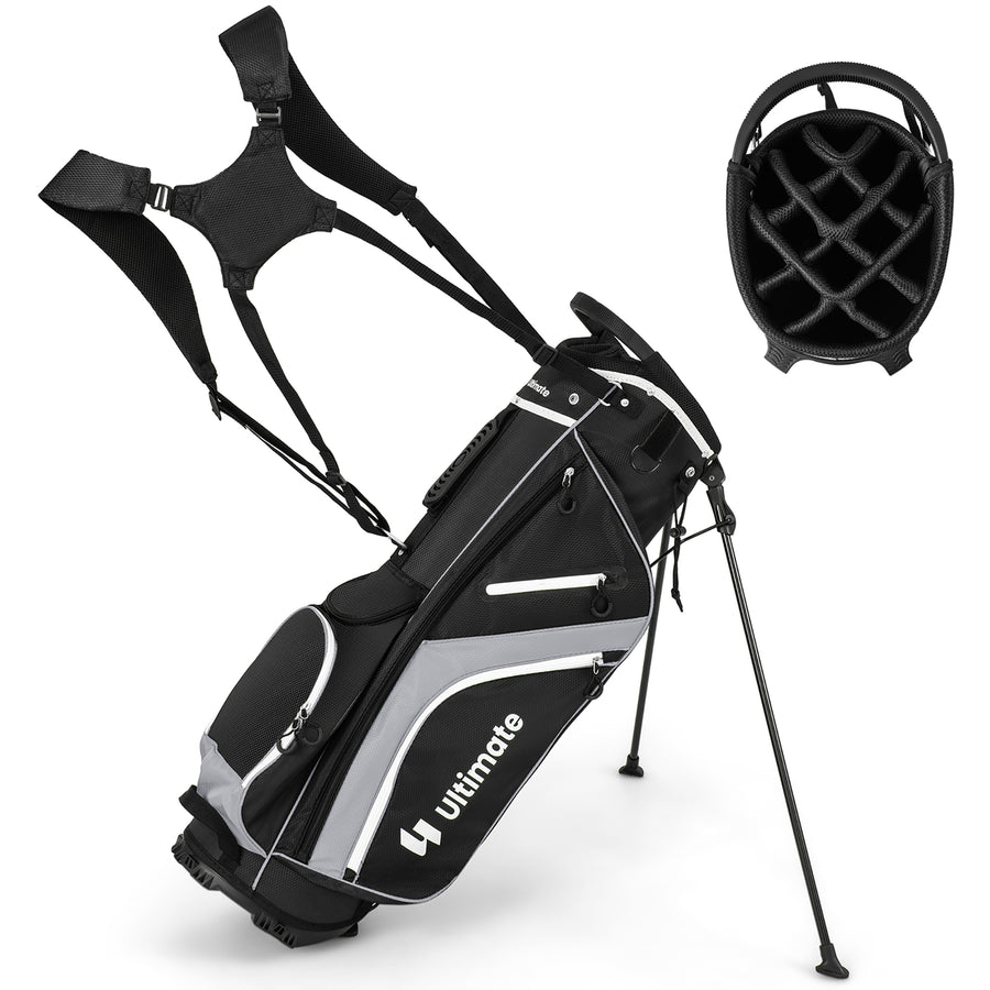 Golf Stand Bag Golf Club Bag w/ 14 Way Top Dividers and 6 Pockets and Carrying Handles Image 1