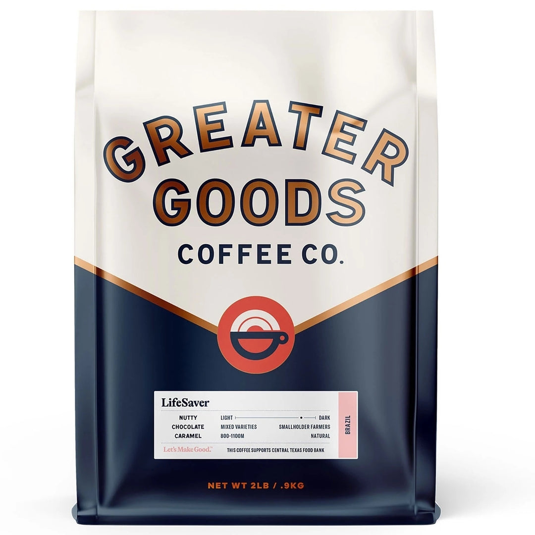 Greater Goods Whole Bean Coffee Life Saver Blend (32 Ounce) Image 1