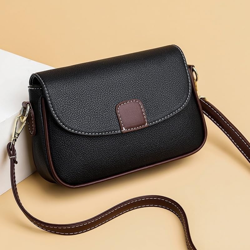 Crossbody Bag for Women Small Leather Classic Style Shoulder Bag with Detachable Strap HandBags Purses with Zipper Image 1