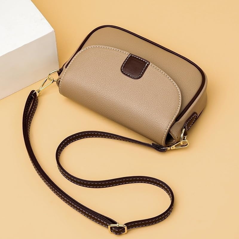 Crossbody Bag for Women Small Leather Classic Style Shoulder Bag with Detachable Strap HandBags Purses with Zipper Image 3
