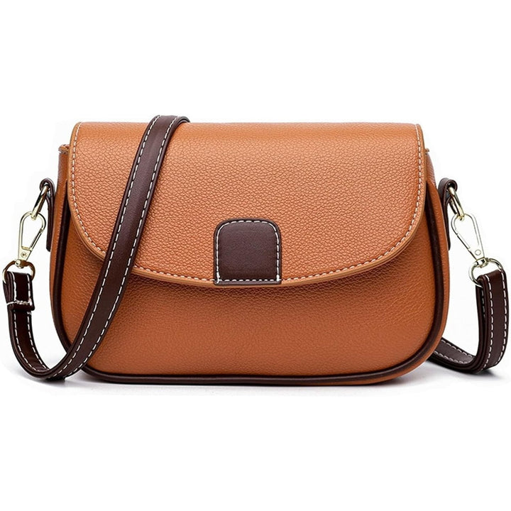 Crossbody Bag for Women Small Leather Classic Style Shoulder Bag with Detachable Strap HandBags Purses with Zipper Image 1