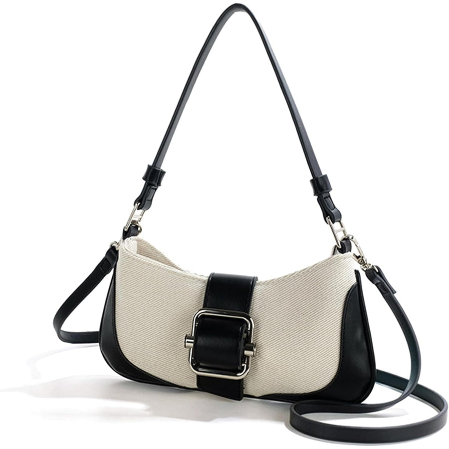 Denim Bag for Women Mini Hobo Purse Leather Canvas Crossbody Small Tote Jean Shoulder Handbags for Ladies Image 1
