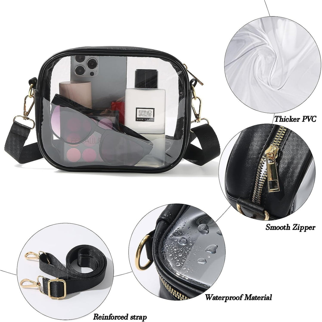 Clear Bag Stadium ApprovedCrossbody Transparent Bag for Concerts Sports EventsPurses for Men and Women Image 4