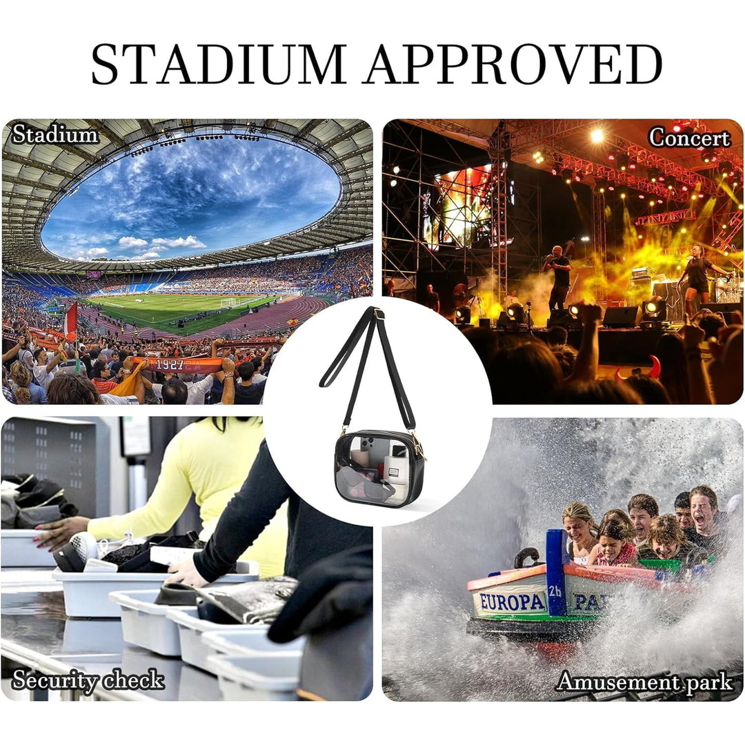 Clear Bag Stadium ApprovedCrossbody Transparent Bag for Concerts Sports EventsPurses for Men and Women Image 6