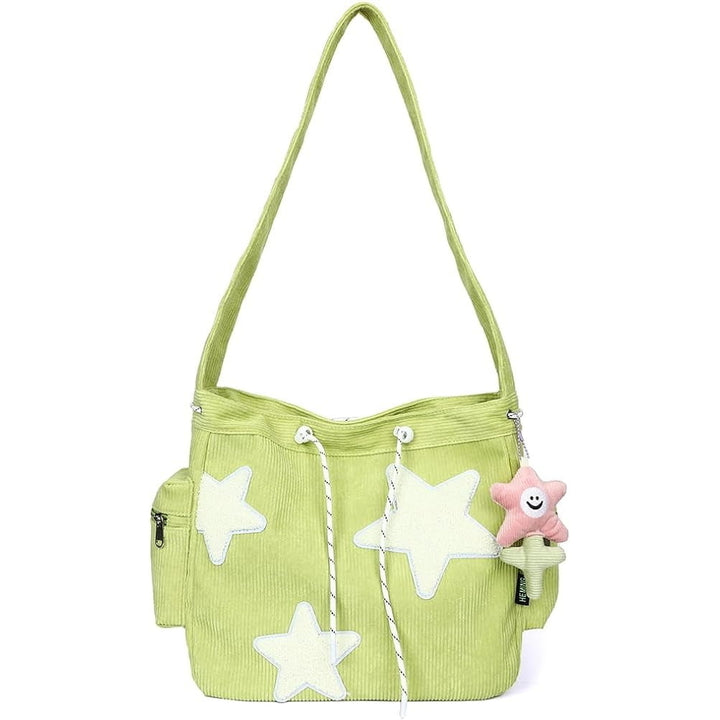 Cute Messenger Bag Aesthetic Canvas Crossbody Bag Y2K Star Shoulder Purse for Women Girls School Image 8