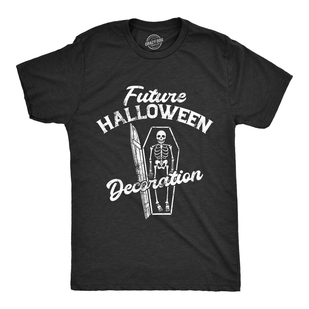 Mens Future Halloween Decoration T Shirt Funny Spooky Dead Skeleton Coffin Joke Tee For Guys Image 1