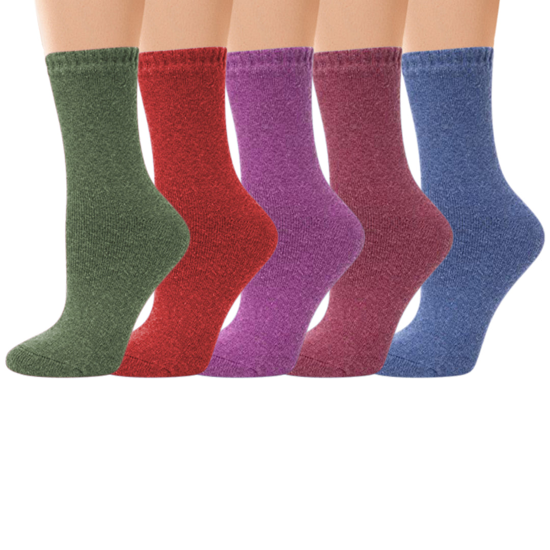 Womens Merino Lamb Wool Thermal Socks 5 Pairs Winter Warm Thick Non-Slip Image 3