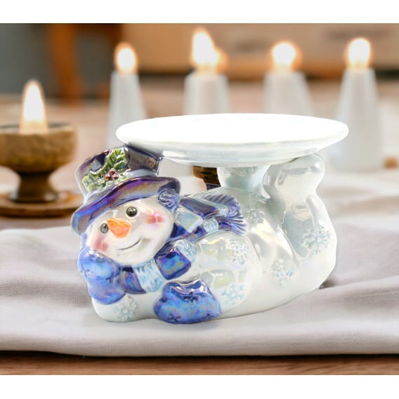 Ceramic Snowman Candle Holder 3.5in Christmas Image 2