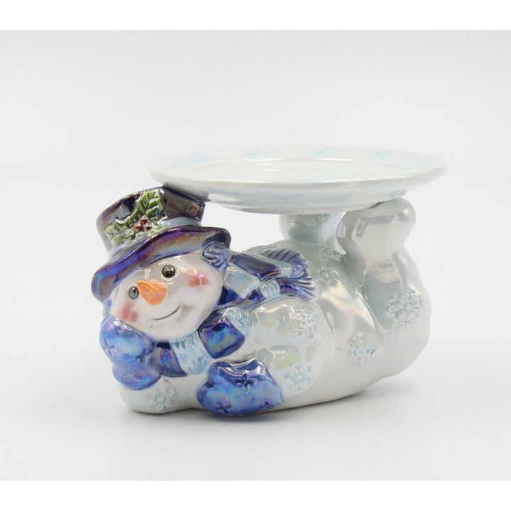 Ceramic Snowman Candle Holder 3.5in Christmas Image 3