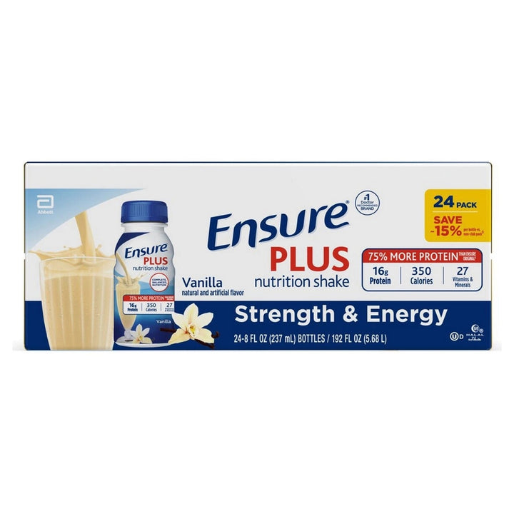 Ensure Plus Nutrition Shake Meal Replacement Shake Vanilla 8 Fl Oz (24 Count) Image 1