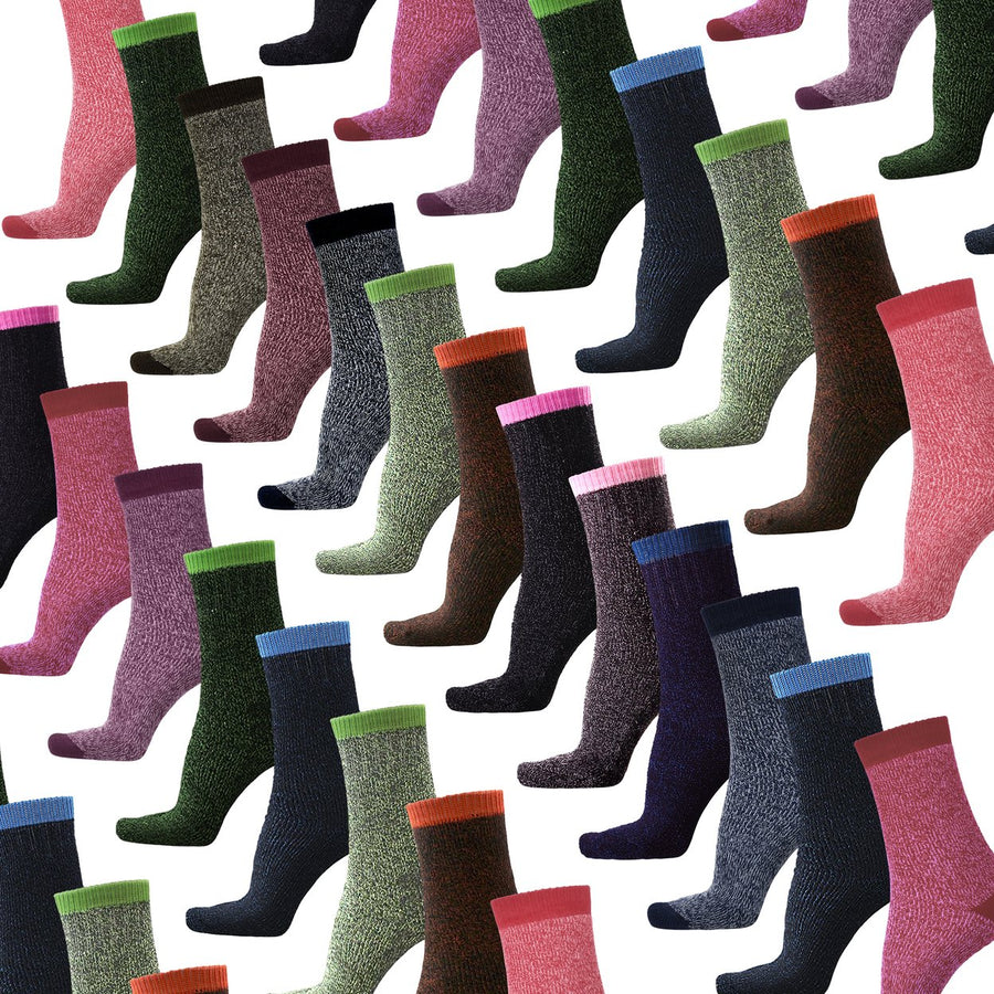 Multi-Pairs: Womens Cozy Soft Thick Winter Warm Thermal Insulated Heated Crew Socks Image 1
