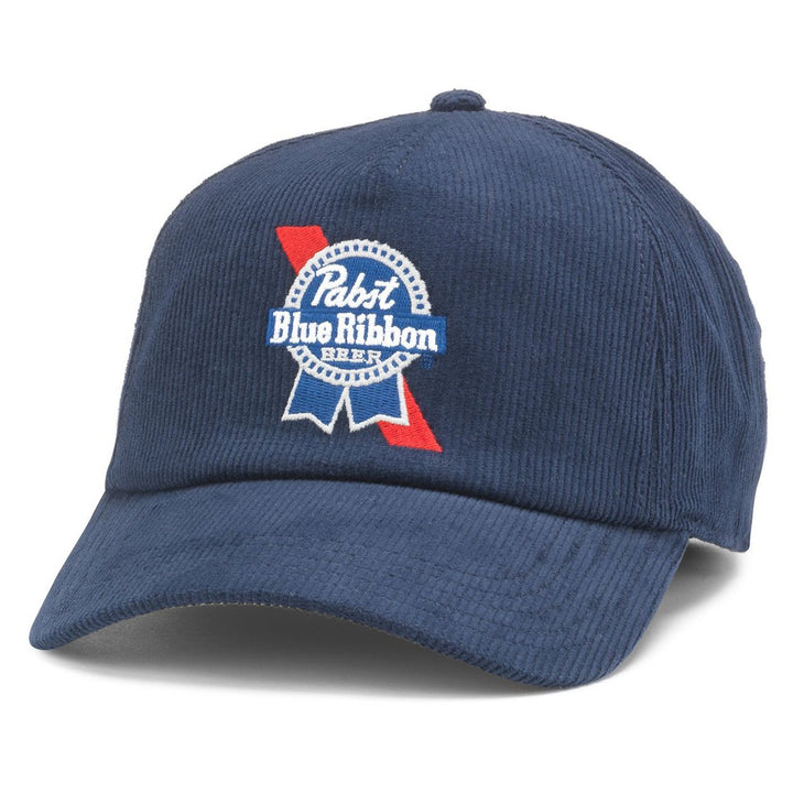 Pabst Blue Ribbon Logo Embroidered Roscoe Corduroy Adjustable Hat Image 1