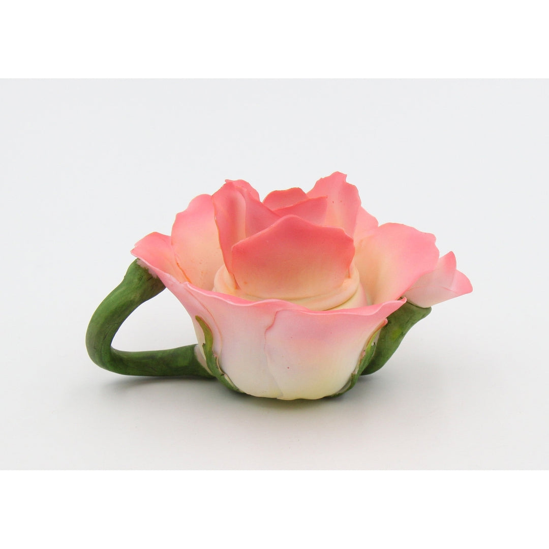 Ceramic Pink Rose Flower Teapot FigurineHome DcorMomFarmhouse Kitchen Dcor, Image 4