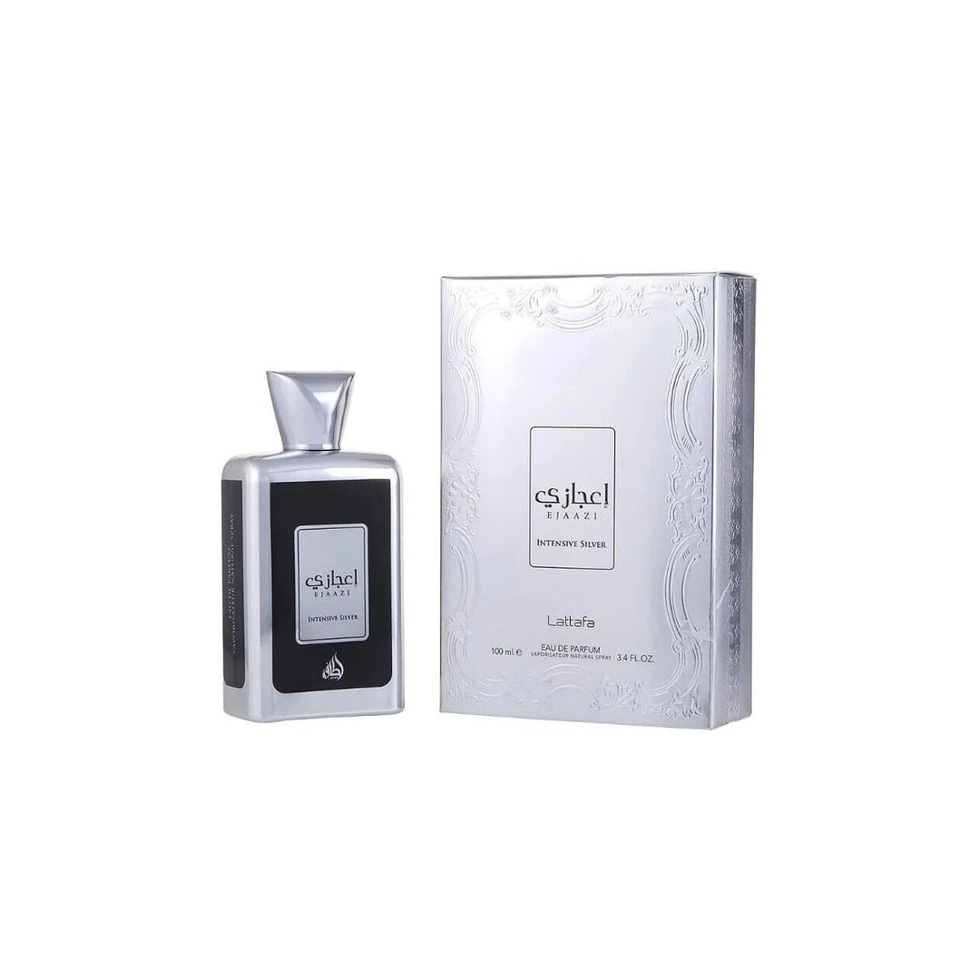 Lattafa Ejaazi Silver EDP Spray 3.4 Oz Citrus and Woodsy Fragrance for Men Image 1