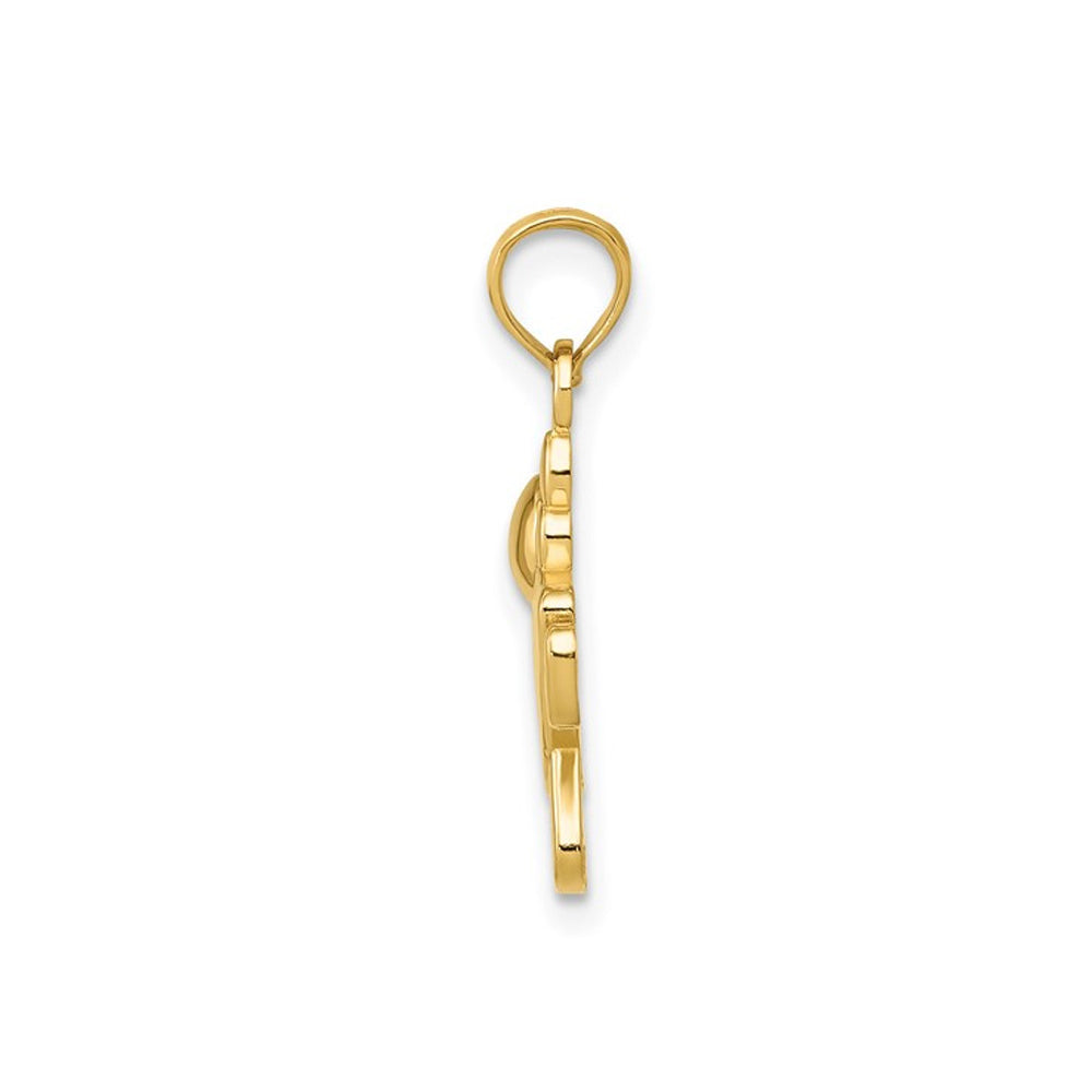 14K Yellow Gold Little Baby Girl Charm Pendant (NO Chain) Image 3